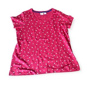 NWOT C&C California Women's 100% Pima Cotton Star Print Plus Size Tee Shirt 2X